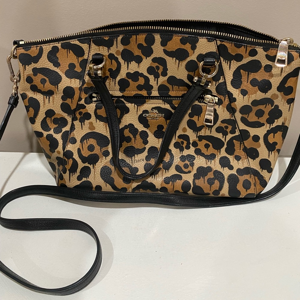 Coach Ocelot Leopard Crossbody Bag